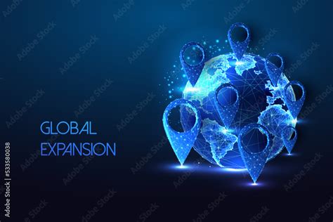 Concept Of Global Expansion International Market With Planet Earth And