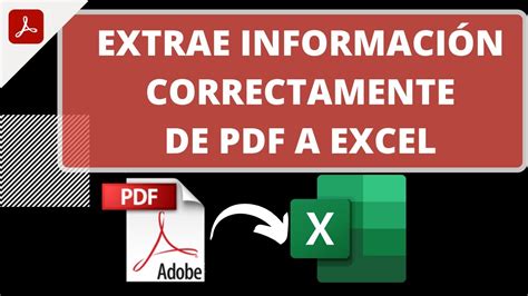 Extrae CORRECTAMENTE información de PDF A EXCEL YouTube