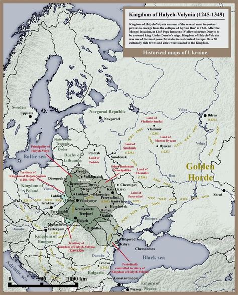 Kingdom Of Galiciavolhynia Wikipedia The Free Encyclopedia Map