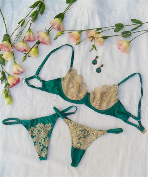 Lingerie Review Fréolic London Silk Lace Bra Set Esty Lingerie