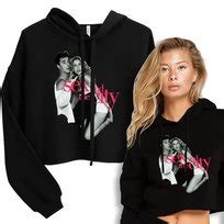 Bluza Damska Czarna Cropp Z Kapturem SEX W WIELKIM MIEŚCIE Wzory