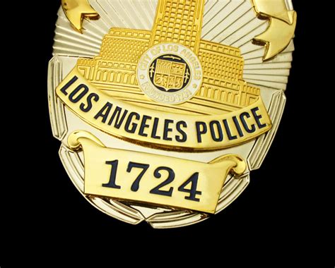 Lapd Detective 1724 Los Angeles Police Badge Solid Copper Replica Mov