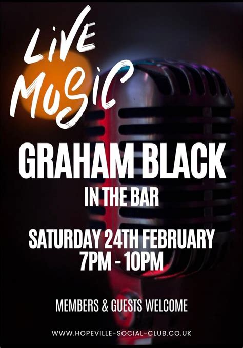 Graham Black Hopeville Social Club Aberdeen February 24 2024