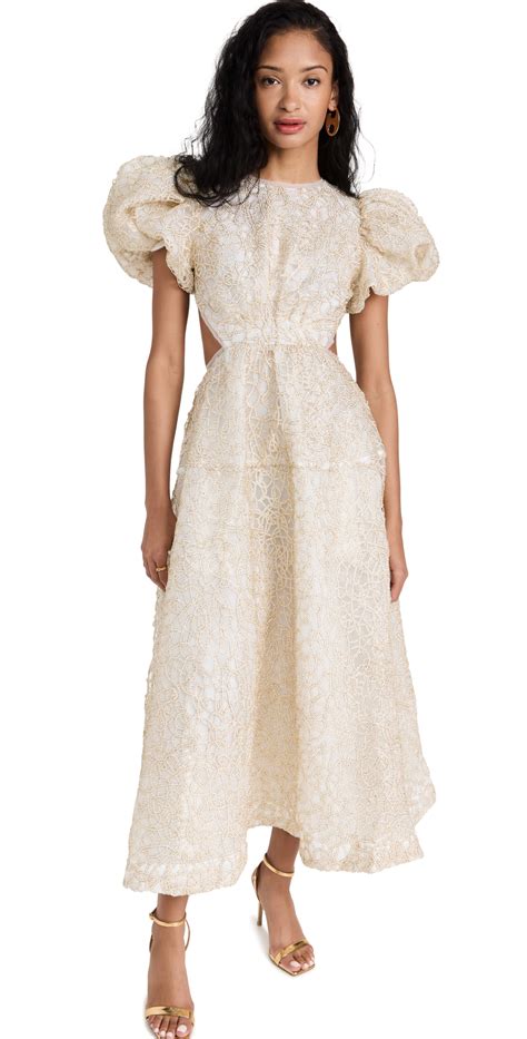 Buy Aje Patina Lace Midi Dress One Color At 40 Off Editorialist