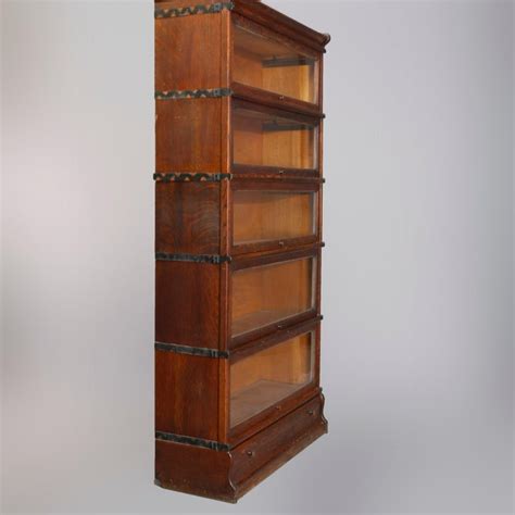 Antique Arts And Crafts Oak 5 Stack Barrister Bookcase By Macey Circa 1910 At 1stdibs Antique