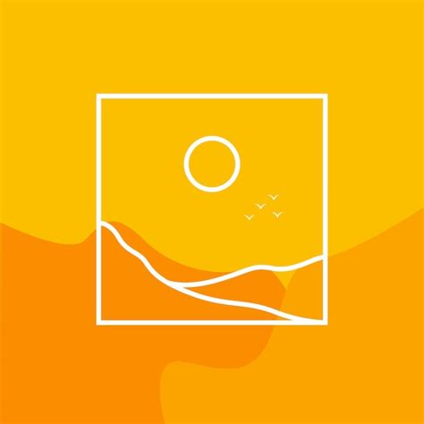 Premium Vector | Abstract yelloworange with desert cliff sunset logo ...