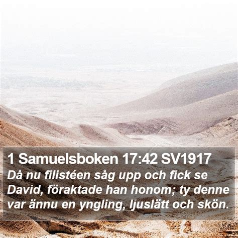 Samuelsboken Sv D Nu Filist En S G Upp Och Fick Se David