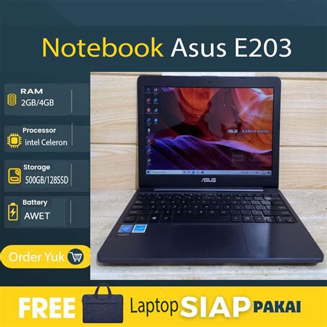 Jual Notebook Asus Vivobook E203mah 4gb 500gb Windows10 Shopee Indonesia