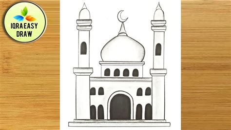 Easy Mosque Drawing || How to Mosque for beginners || Masjid Drawing ...