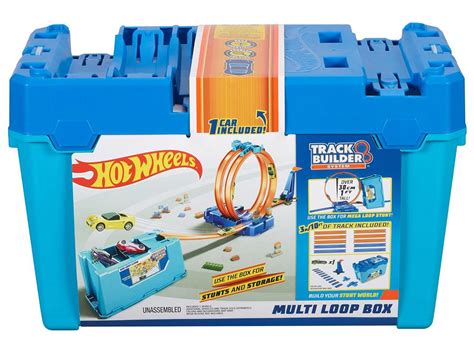 Pista Hot Wheels Track Builder Multi Loop Box Mattel Flk