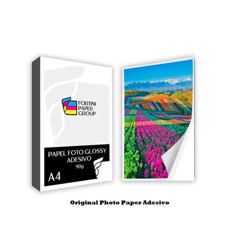 500 Fls Papel Fotográfico Adesivo 90g Glossy Prova D água