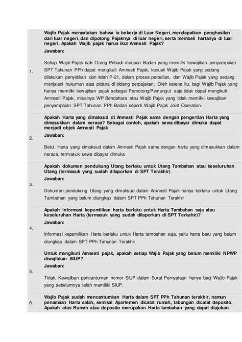 Detail Formulir Surat Pernyataan Harta Untuk Pengampunan Pajak Koleksi