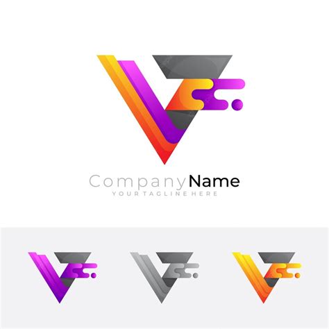 Premium Vector V Logo Vector Letter V Logo With Colorful Design Template