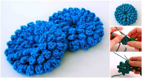 Popcorn Stitch Flower Video Tutorial - Crochet Ideas