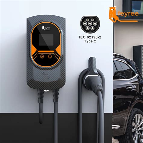 Feyree Ev Charger Kw A Phase Evse Wallbox Electric Vehicle Car