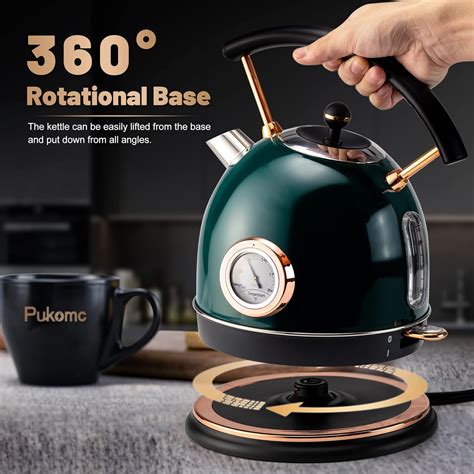 Buy Pukomc L Electric Water Kettle With Temperature Gauge Hot Water Boiler Tea Heater With