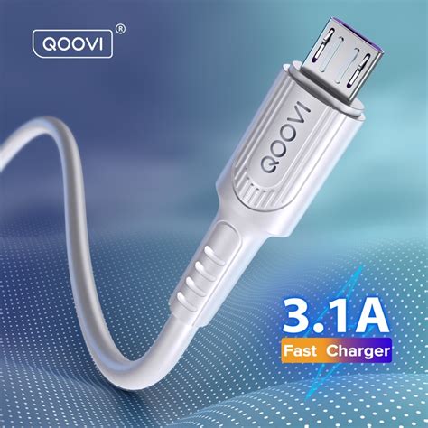 QOOVI 3A Micro USB Cable Fast Charging Type C Fast Charger Data Cord