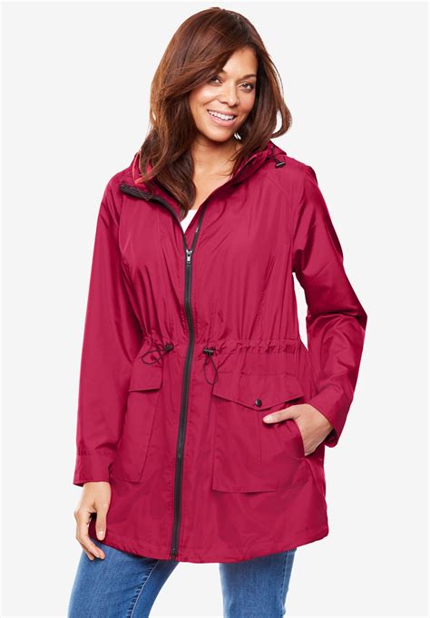 Packable High Low Raincoat Plus Size Raincoats Trench Coats Woman