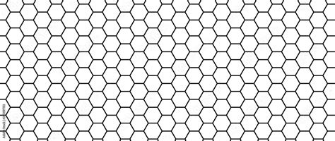 Hexagon seamless pattern. Honeycomb vector texture. Futuristic hexagonal simple structure ...