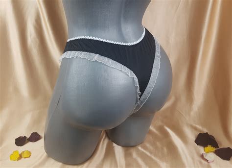 Sexy Panties Crotchless Panties BDSM Lingerie Black Lingerie Kinky Lingerie Thong Panties