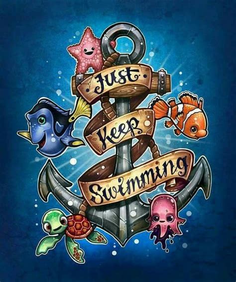 Nemo Just Keep Swimming Disney In 2019 Disney Art Disney Tattoos Dory Tattoo