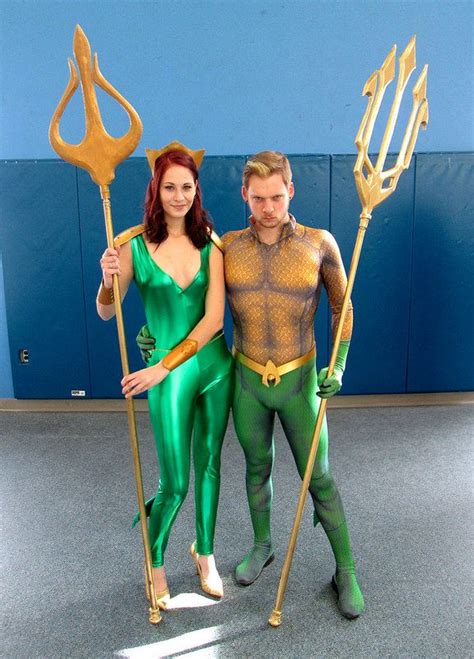 Aquaman and Mera | Cool halloween costumes, Aquaman cosplay, Amazing cosplay