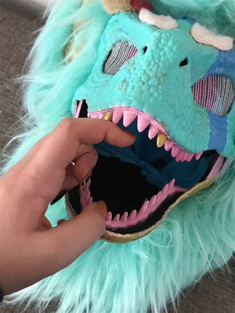 Fully Furred Dino Mask Partial Etsy