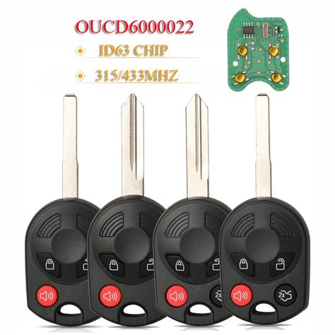 Jingyuqin Mando A Distancia Para Coche 3 4 BTN 315 433Mhz Chip ID63