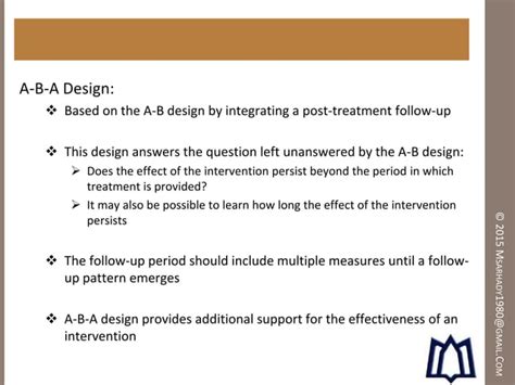 Single Subject Experimental Design PPT