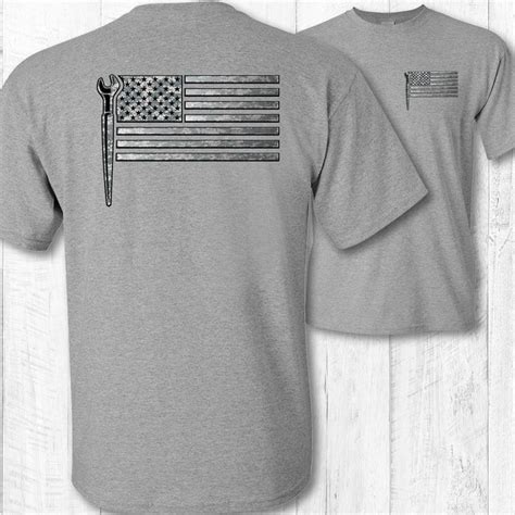 Ironworker American Flag Ironworking Short Sleeve Tee Shirt T Shirt