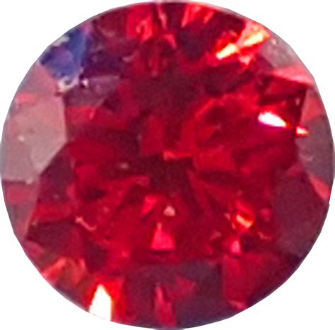 Round Cubic Zirconia Red