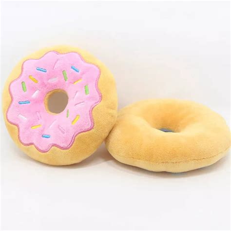 Funny Plush Donut Dog Toy 15cm Soft Bite Resistant - China Pet Supplies ...