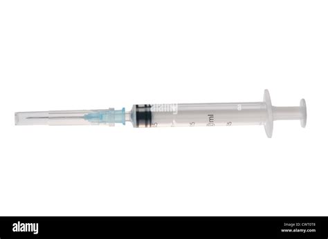 Medical Syringe Needle Isolated On White Stock Photo Alamy