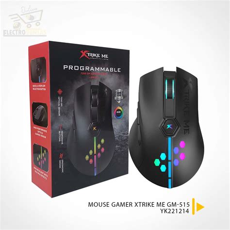 YK221214 MOUSE GAMER XTRIKE ME GM 515 VENTAS POR MAYOR BOLIVIA