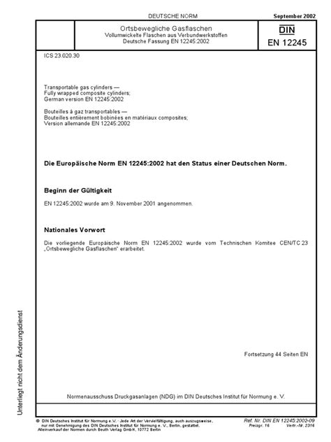 Din en 12245 | PDF