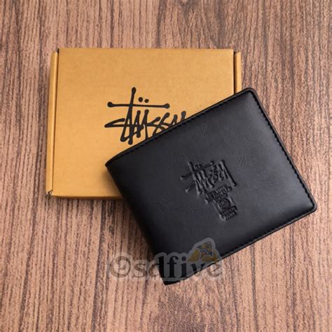 Jual Dompet Pria Stussy Black In Black Edition Embos Shopee Indonesia