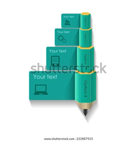 Vector Pencil Diagram Infographic Design Business Stock Vector Royalty