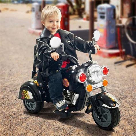 Rocket Mini Harley Wild Child Ride On Motorbike Black Kids Electric