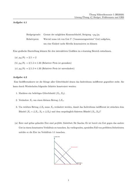 Mikro Konomik I L Sung L Sung Bung Budget Pr Ferenzen Und Grs