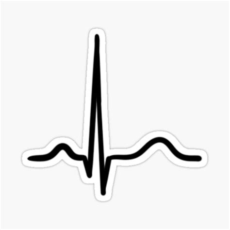Ecg Sticker For Sale By Cait30 Redbubble