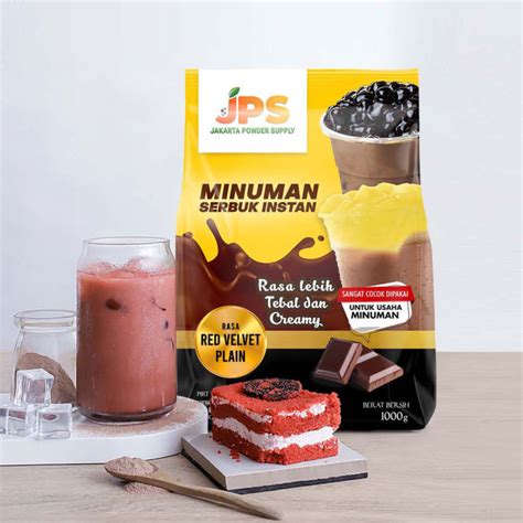 JPS Plain Red Velvet 1 Kg Premium Bubuk Minuman Cokelat Tanpa Gula