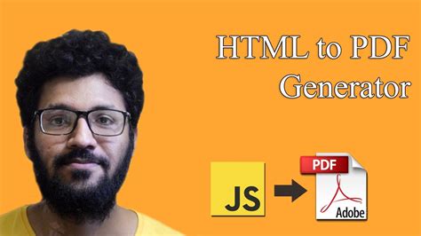 Html To Pdf Using Javascript Youtube