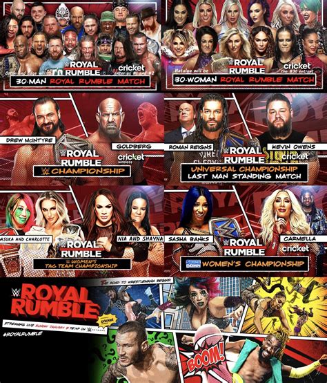 Royal Rumble 2021 Match Card Spoilers For Mens 1 And 2 Entrants And