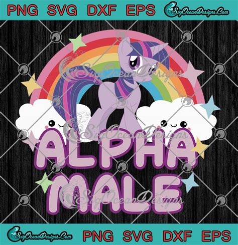 Alpha Male Unicorn Rainbow Svg Adult Humor Gift For Him Svg Png Eps