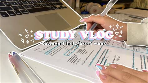 Study Vlog College Finals Week In My Life Lots Of Studying Note
