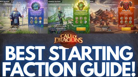 Call Of Dragons Starting Faction Guide Who To Choose Here Are The