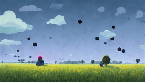 Krea Ai Sky Full Of Huge Black Hexagons No Clouds Field