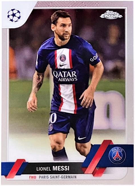 Lionel Messi 2022-23 Topps Chrome PSG Soccer UEFA Club Competitions ...