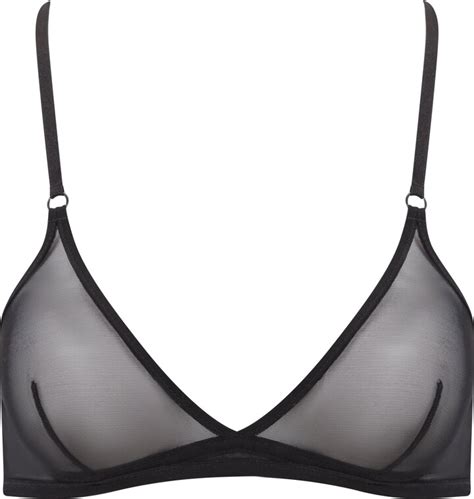 Hedonista Lingerie Black Mesh Triangle Bralette Shopstyle Bras