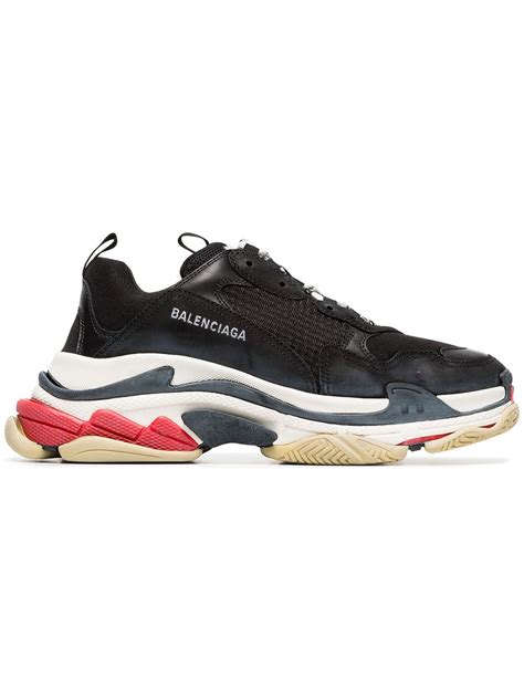 Balenciaga Triple S Leather Sneakers - Farfetch